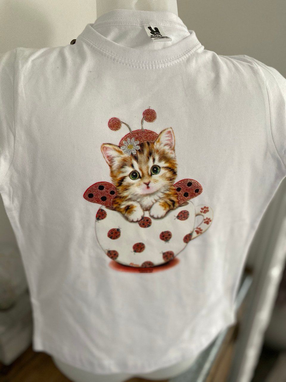 T-Shirt chat coccinelle